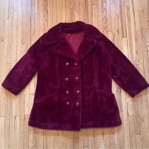 Vintage Sears Burgundy Teddy Jacket